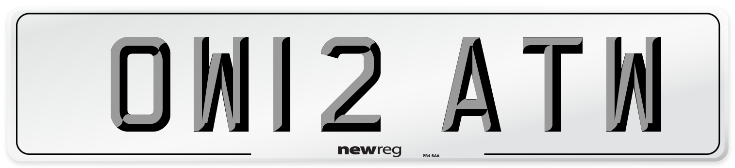 OW12 ATW Number Plate from New Reg